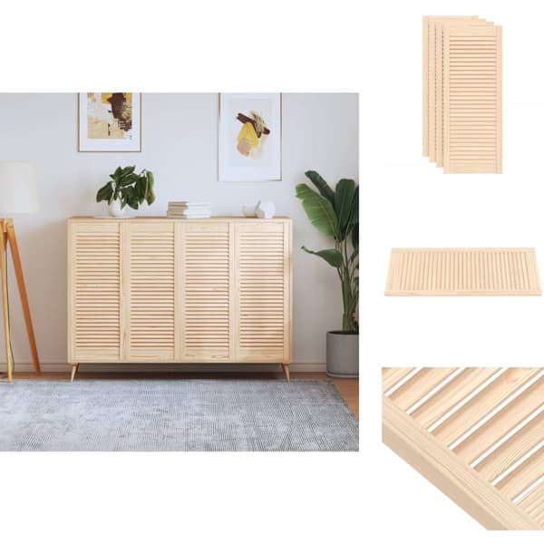 Skabsdøre - Living skabslåger 4 stk. 99,3x39,4 cm lameldesign massivt fyrretræ