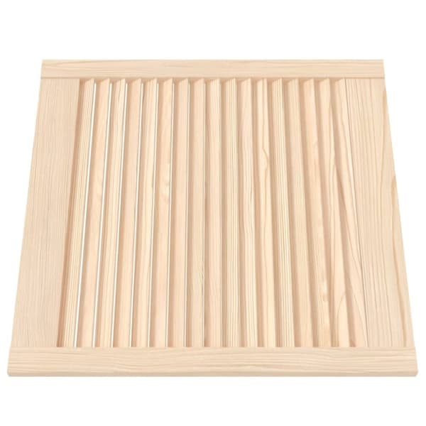 Skabsdøre - Living skabslåger 2 stk. 61,5x59,4 cm lameldesign massivt fyrretræ