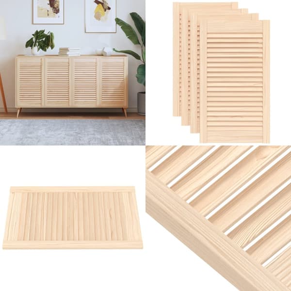 Skabslåger 4 stk. 69x39,4 cm lameldesign massivt fyrretræ - Skabslåge - Skabslåger - Home & Living