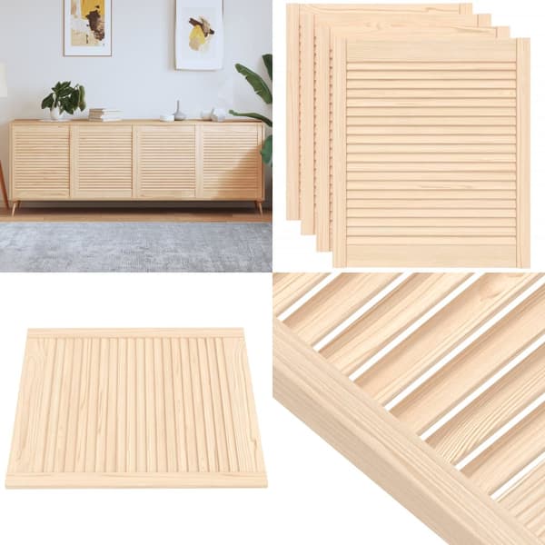 Skabslåger 4 stk. 69x59,4 cm lameldesign massivt fyrretræ - Skabslåge - Skabslåger - Home & Living