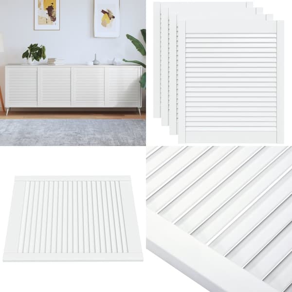 Kaapin ovet sälemuotoilu 4 kpl valk. 69x59,4 cm täysi mänty - Kaapin Ovi - Kaapin Ovet - Home & Living