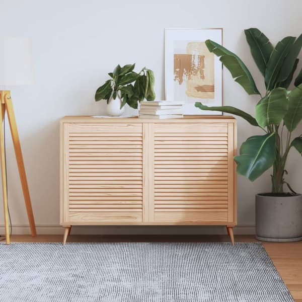 Skåpluckor lamelldesign 2 st 69x59,4 cm massiv furu