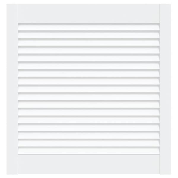 Skåplucka lamelldesign vit 61,5x59,4 cm massiv furu