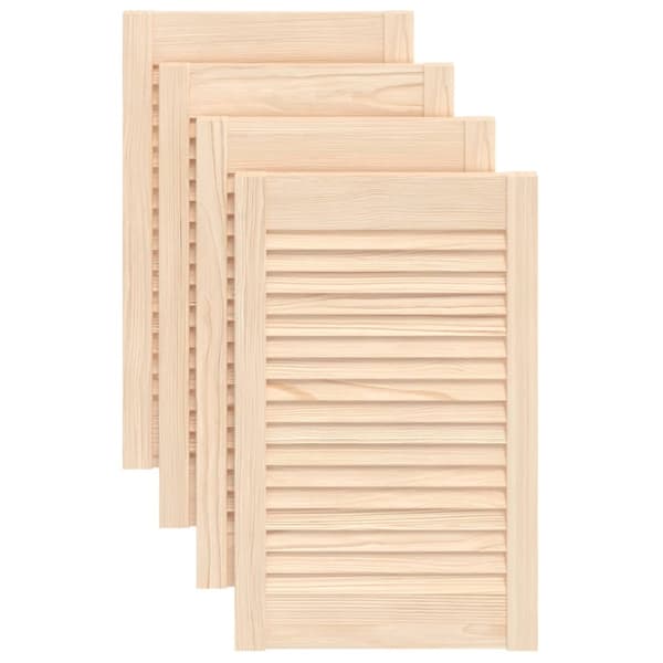 Skåpluckor lamelldesign 4 st 61,5x39,4 cm massiv furu