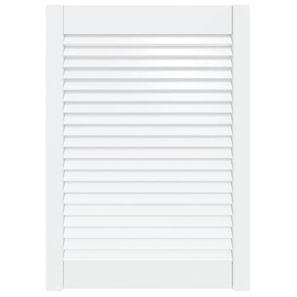 Skåplucka lamelldesign vit 69x49,4 cm massiv furu