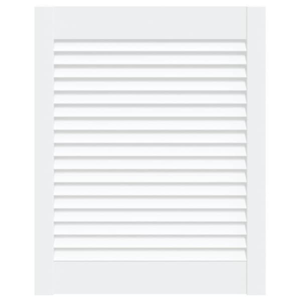Skåplucka lamelldesign vit 61,5x49,4 cm massiv furu