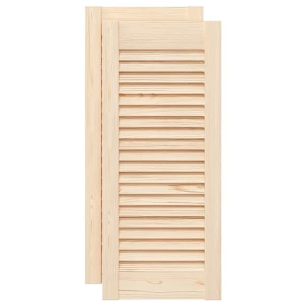 Skåpsdörrar lamelldesign 2 st 69x29,5 cm massivt trä furu