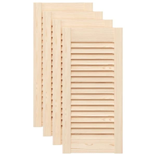 Skåpsdörrar lamelldesign 4 st 61,5x29,5 cm massivt trä furu