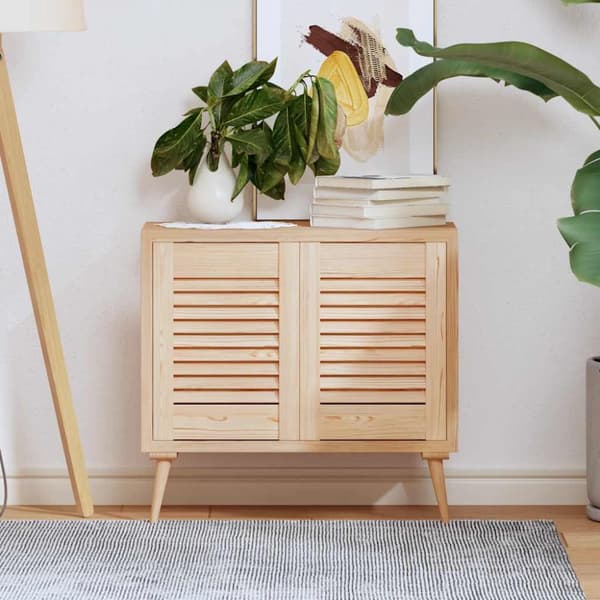 Skåpsdörrar lamelldesign 2 st 39,5x29,5 cm massivt trä furu