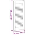 Miniatyrbillede 11 af 11: vidaXL skabslåge 69x29,5 cm lameldesign hvid