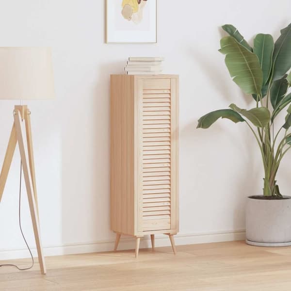 vidaXL skabslåge 99x29,5 cm lameldesign massivt fyrretræ