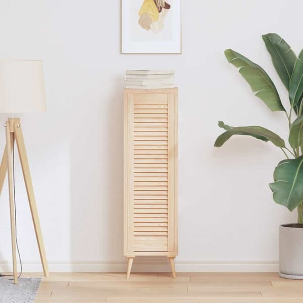 vidaXL skabslåge 99x29,5 cm lameldesign massivt fyrretræ