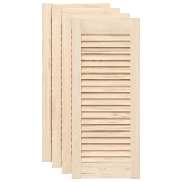 vidaXL Skåpsdörrar lamelldesign 4 st 69x29,5 cm massivt trä furu