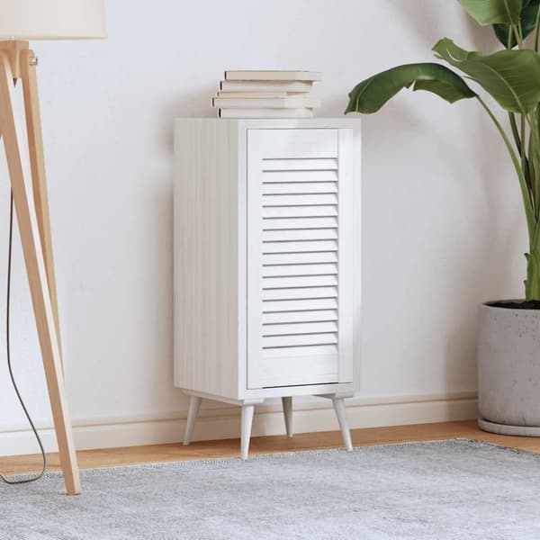 vidaXL Skåpdörr lamell, design vit 69x29,5 cm