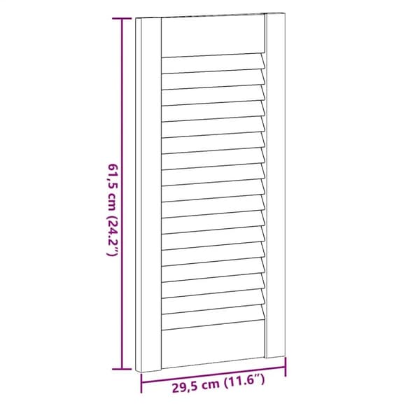 vidaXL Skåpsdörrar lamelldesign 4 st vit 61,5x29,5 cm