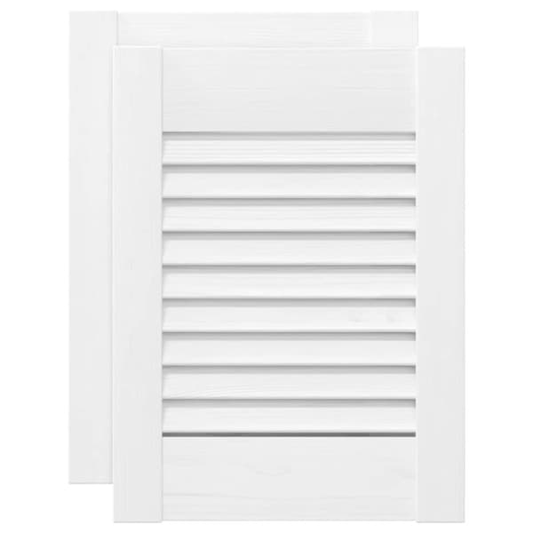vidaXL Skåpsdörrar lamelldesign 2 st vit 39,5x29,5 cm