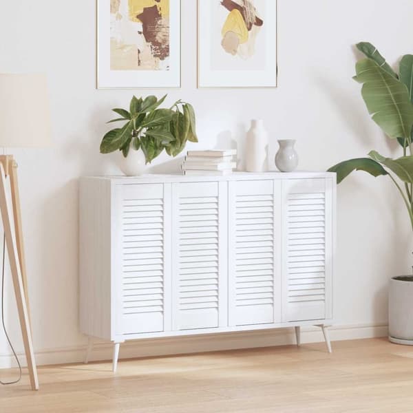 vidaXL skabslåger 4 stk. 69x29,5 cm lameldesign hvid