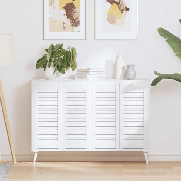 vidaXL skabslåger 4 stk. 69x29,5 cm lameldesign hvid