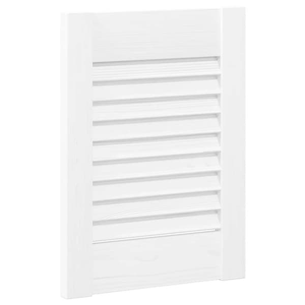 vidaXL Skåpsdörrar lamelldesign 4 st vit 39,5x29,5 cm