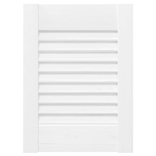 vidaXL Skåpsdörrar lamelldesign 4 st vit 39,5x29,5 cm