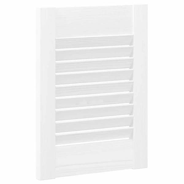 vidaXL Skåpsdörrar lamelldesign 4 st vit 39,5x29,5 cm