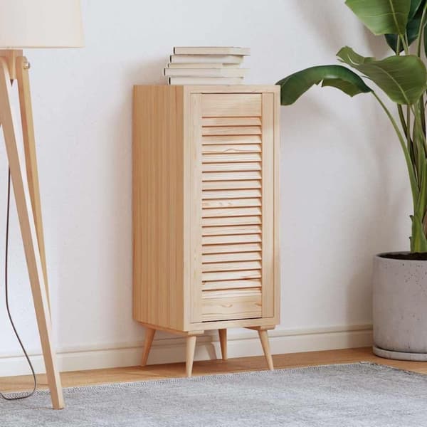 vidaXL skabslåge 69x29,5 cm lameldesign massivt fyrretræ