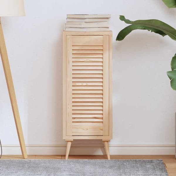 vidaXL skabslåge 69x29,5 cm lameldesign massivt fyrretræ