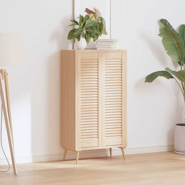 vidaXL Skåpsdörrar lamelldesign 2 st 99x29,5 cm massivt trä furu