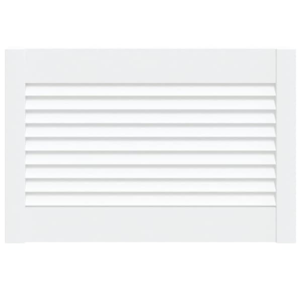 Skåplucka lamelldesign vit 39,5x59,4 cm massiv furu