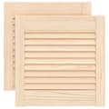 Miniatyrbild 2 av 2: Skåpluckor lamelldesign 2 st 39,5x39,4 cm massiv furu