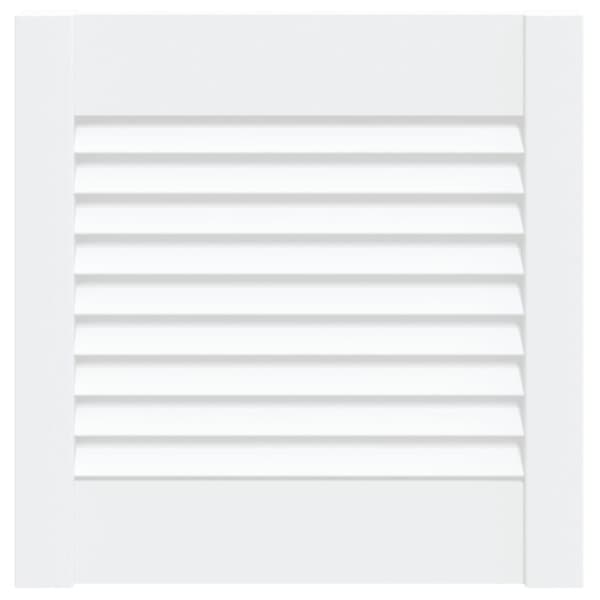 Skåplucka lamelldesign vit 39,5x39,4 cm massiv furu