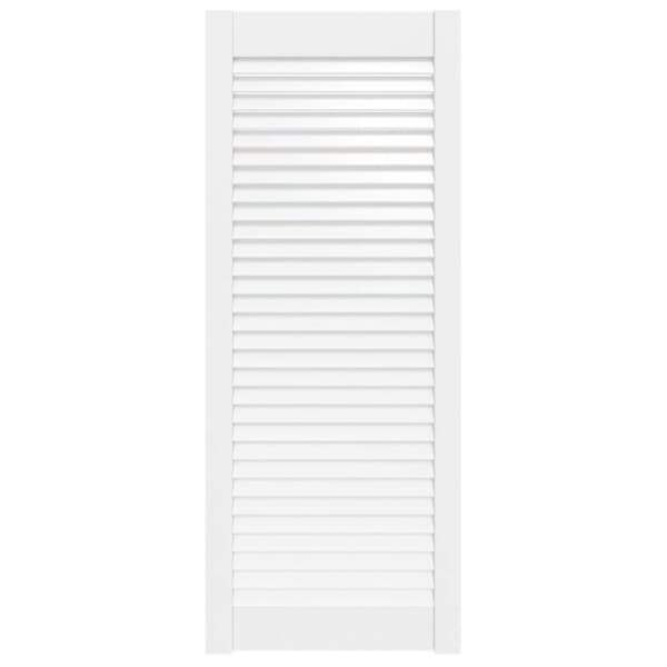 Skåplucka lamelldesign vit 99,3x39,4 cm massiv furu