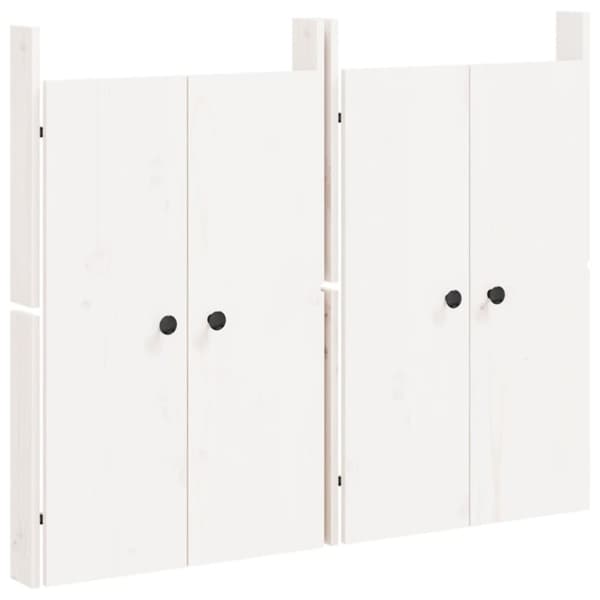 Köksluckor för utomhusbruk 2 st vit 50x9x82 cm massiv furu