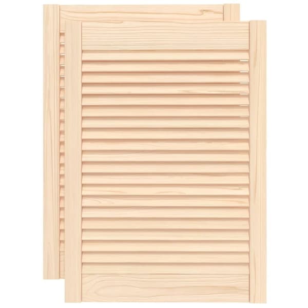 Skåpluckor lamelldesign 2 st 69x49,4 cm massiv furu
