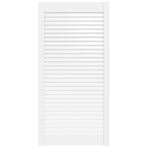 Skåplucka lamelldesign vit 99,3x49,4 cm massiv furu