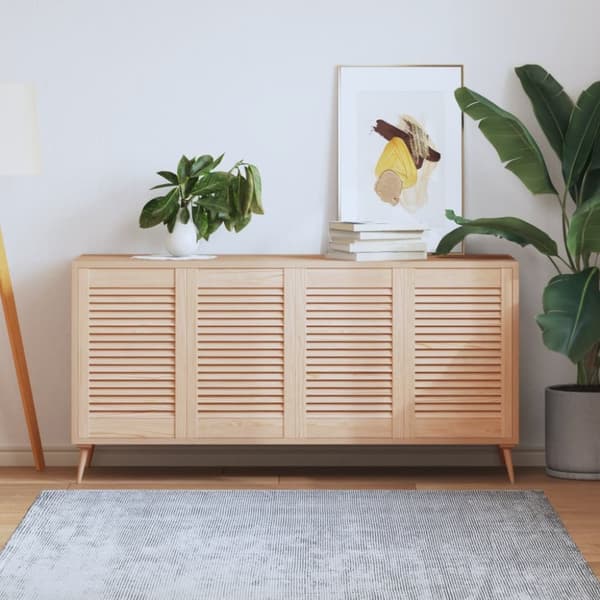 Skåpluckor lamelldesign 4 st 61,5x39,4 cm massiv furu