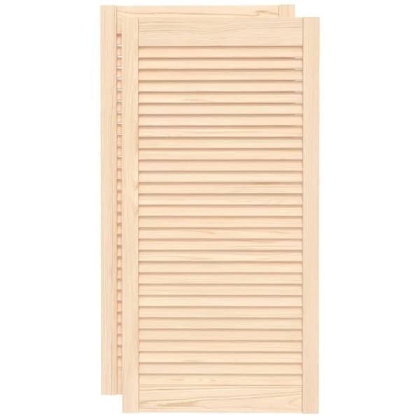 Skåpluckor lamelldesign 2 st 99,3x49,4 cm massiv furu