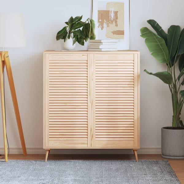 Skåpluckor lamelldesign 2 st 99,3x49,4 cm massiv furu
