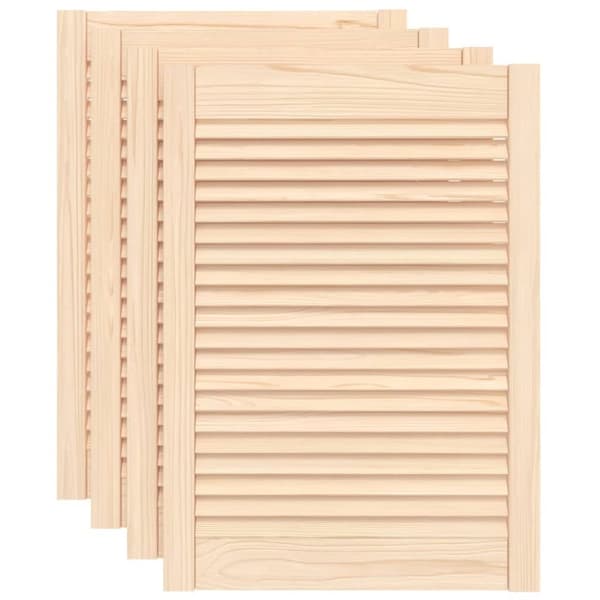 Skåpluckor lamelldesign 4 st 69x49,4 cm massiv furu