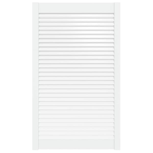 Skåplucka lamelldesign vit 99,3x59,4 cm massiv furu