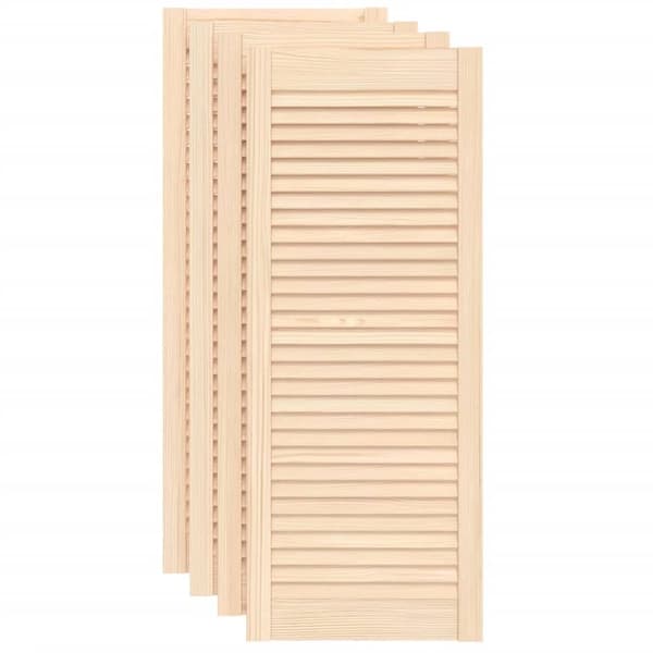 Skåpluckor lamelldesign 4 st 99,3x39,4 cm massiv furu