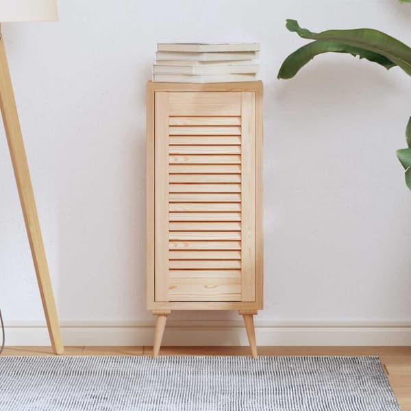 Skåpdörr lamelldesign 61,5x29,5 cm massivt trä furu
