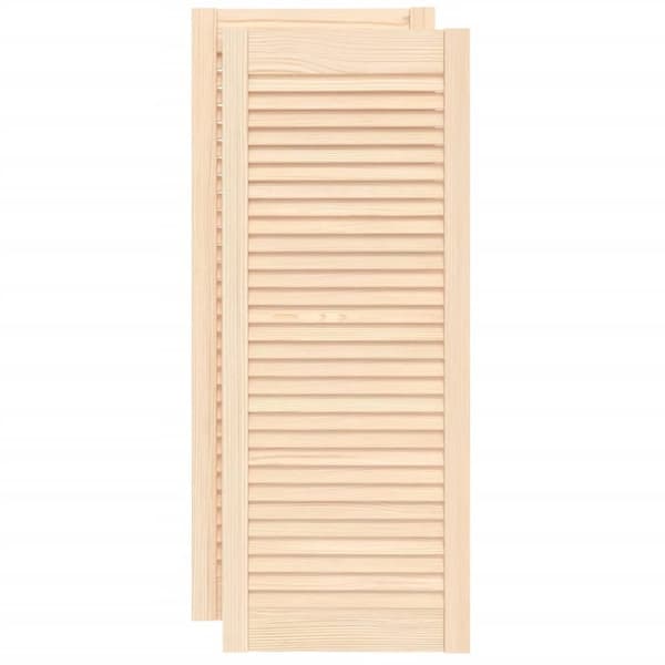 Skåpluckor lamelldesign 2 st 99,3x39,4 cm massiv furu