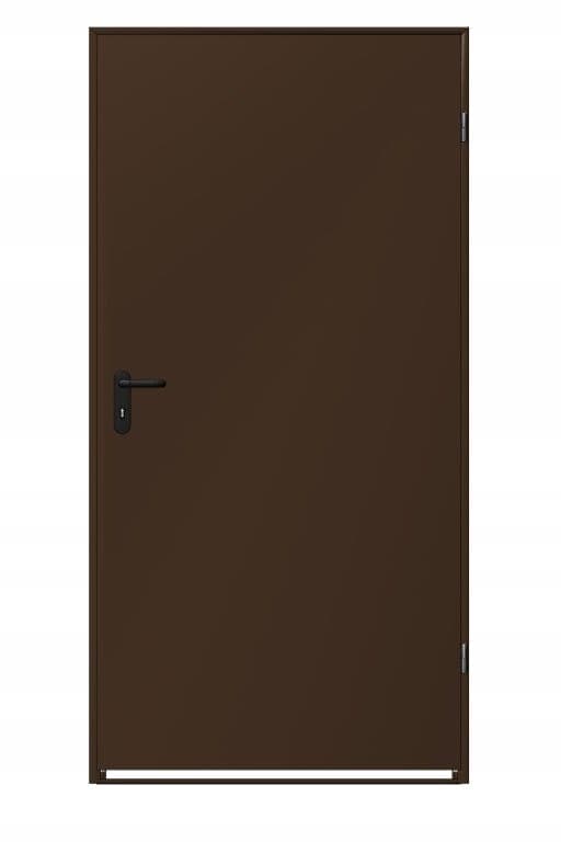 Udvendig teknisk ståldør 90x200cm brun