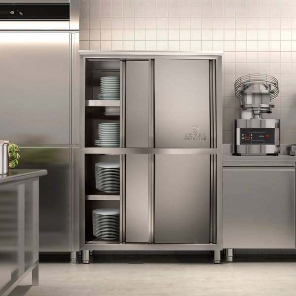 Royal Catering Köksskåp i rostfritt stål - 120 cm