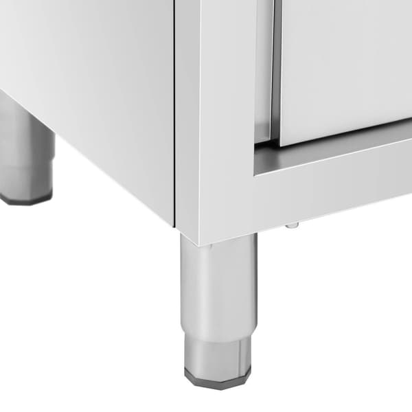 Royal Catering Skåp i rostfritt stål - 1200 x 500 x 1800 mm - 4 insatser - upp till 200 kg - Royal Catering
