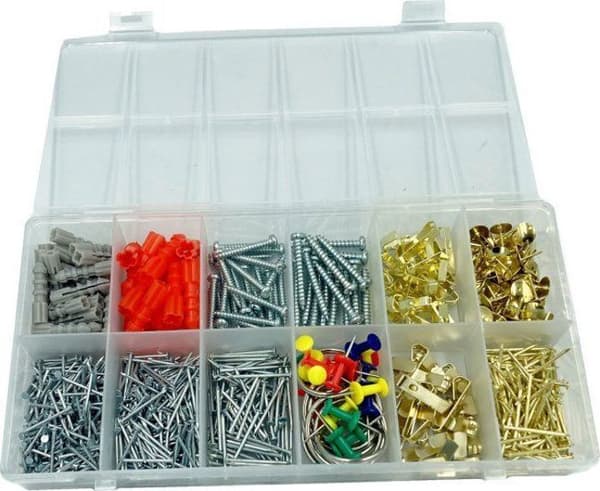 Kit för möbelbeslag Isma - IS-48155-12 - Set med anslutningselement (skruvar, stift, etc.) 700 st