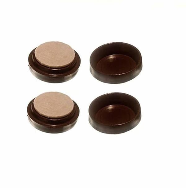 Kit för möbelhyllor Bulk hardware - BH00150 - Pack med 8 stora filtpads för hjulben Brown
