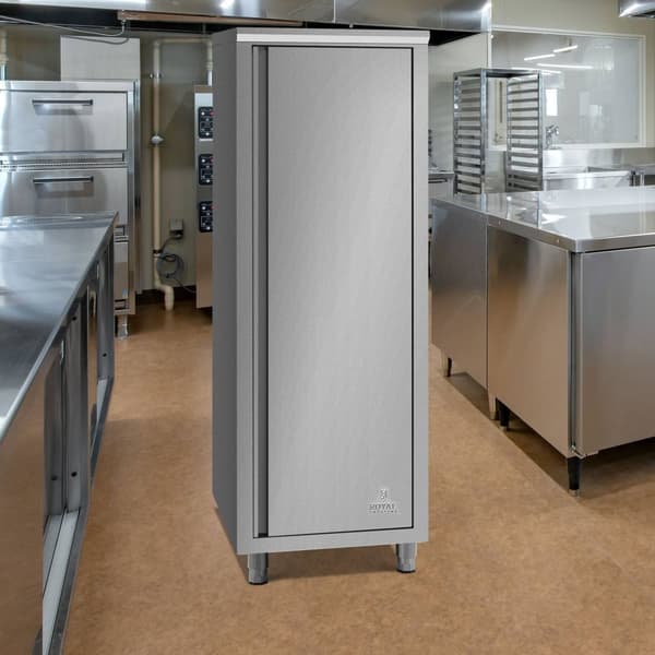 Diskskåp i rostfritt stål - 60 x 60 x 180 cm - Royal Catering