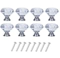 Miniatyrbild 1 av 5: INF Diamantformade knoppar i glas Transparent/Silver 8 st 4x3cm